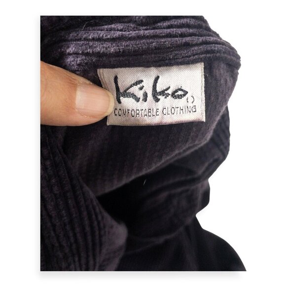 Vintage Purple Corduroy Dress Kiko Comfortable Clothing Button-Down SZ L - Picture 4 of 8